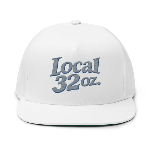 Local 32oz Embroidered Flat Bill Cap
