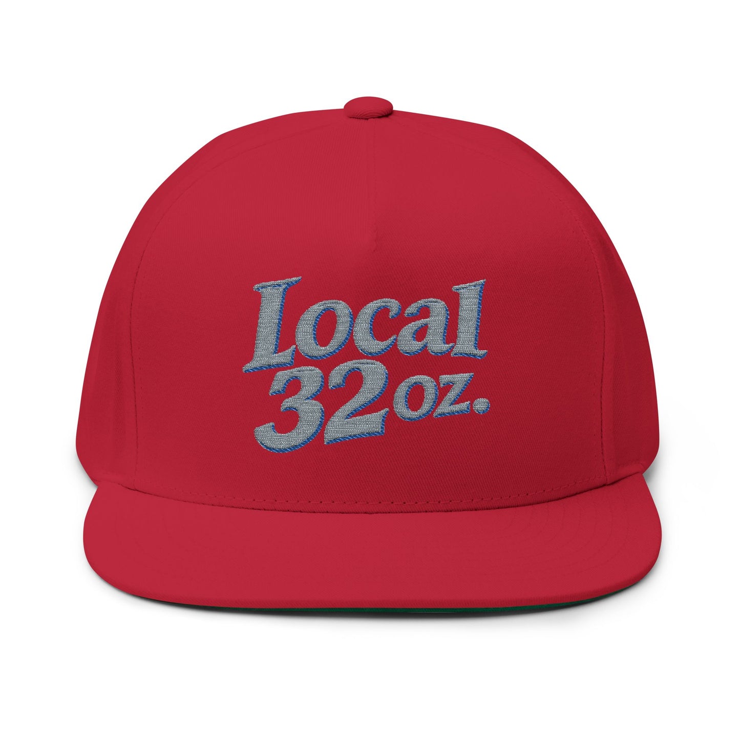 Local 32oz Embroidered Flat Bill Cap