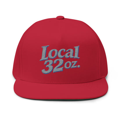 Local 32oz Embroidered Flat Bill Cap