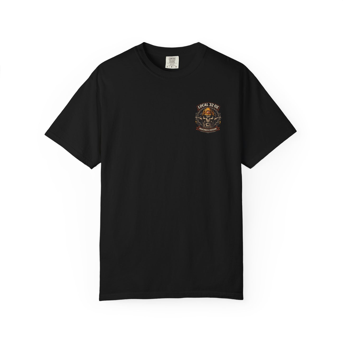 Local 32 oz. Roughneck Division T-Shirt — Skull Hard Hat Construction Tee