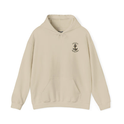 Navy Anchor Hoodie — "Local 32 oz. Deep Sea Division" Graphic Pullover
