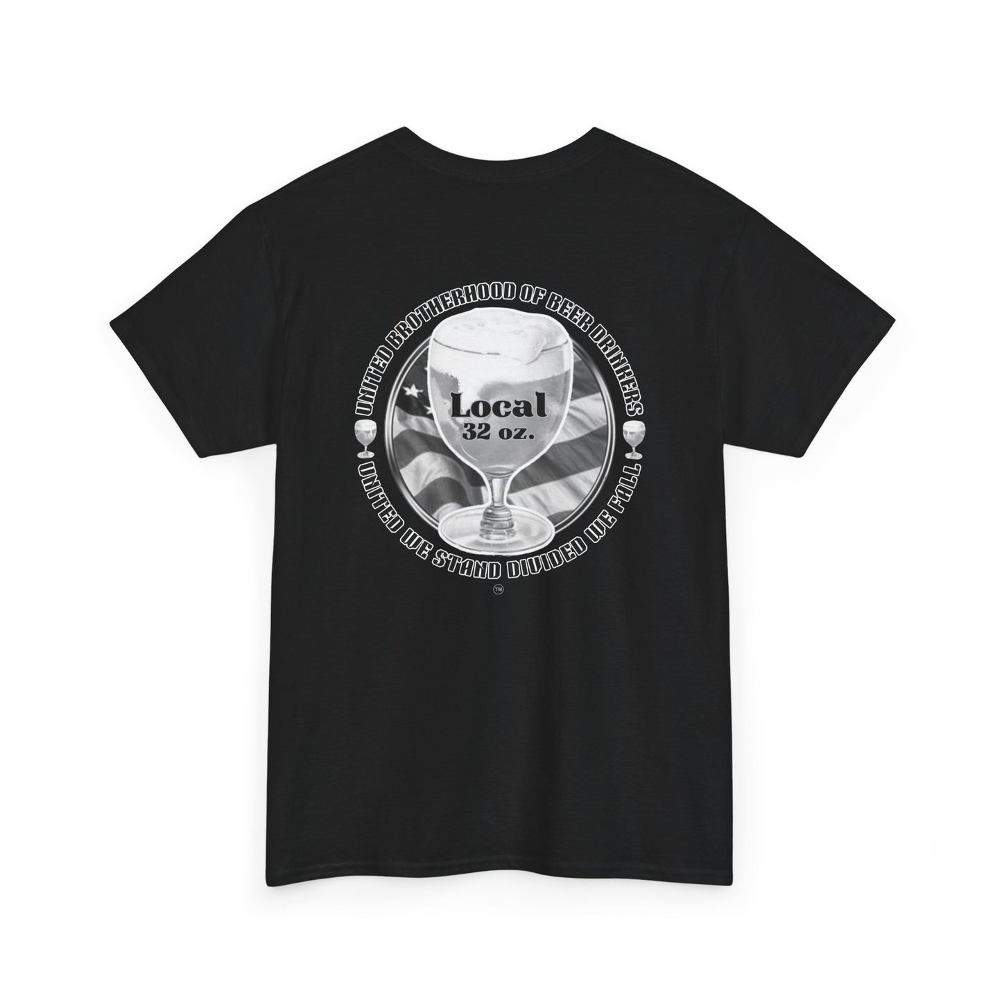 Beer Drinkers Union Unisex Tee - Local 32 oz Black and White Versio.