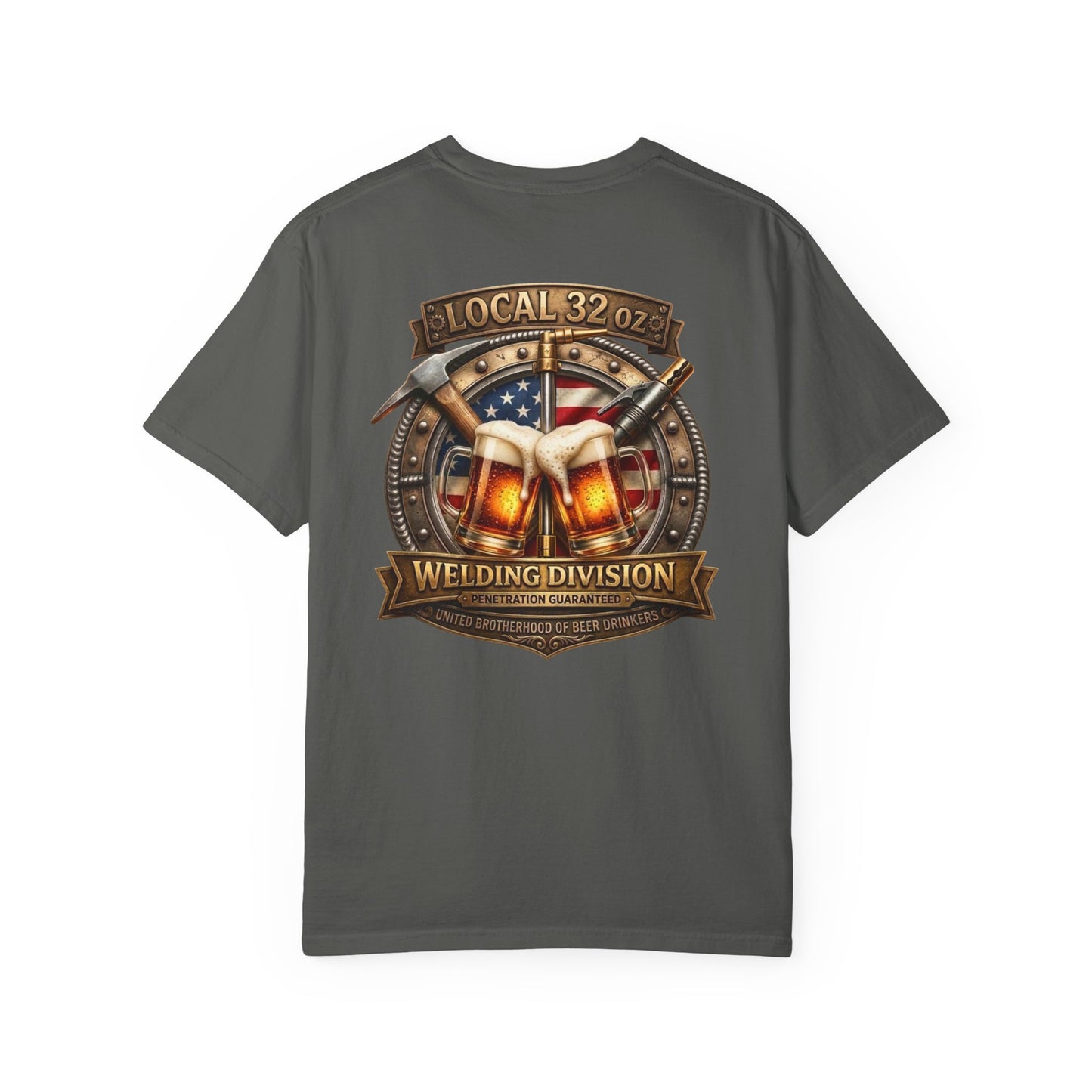 Welding Division T-Shirt — "Local 32 0z" American Flag Logo