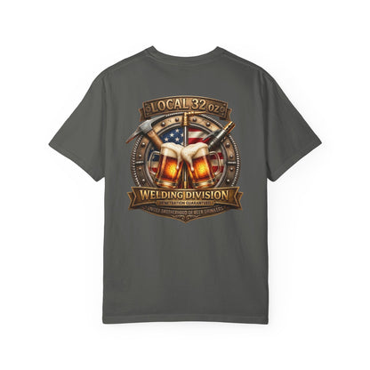 Welding Division T-Shirt — "Local 32 0z" American Flag Logo
