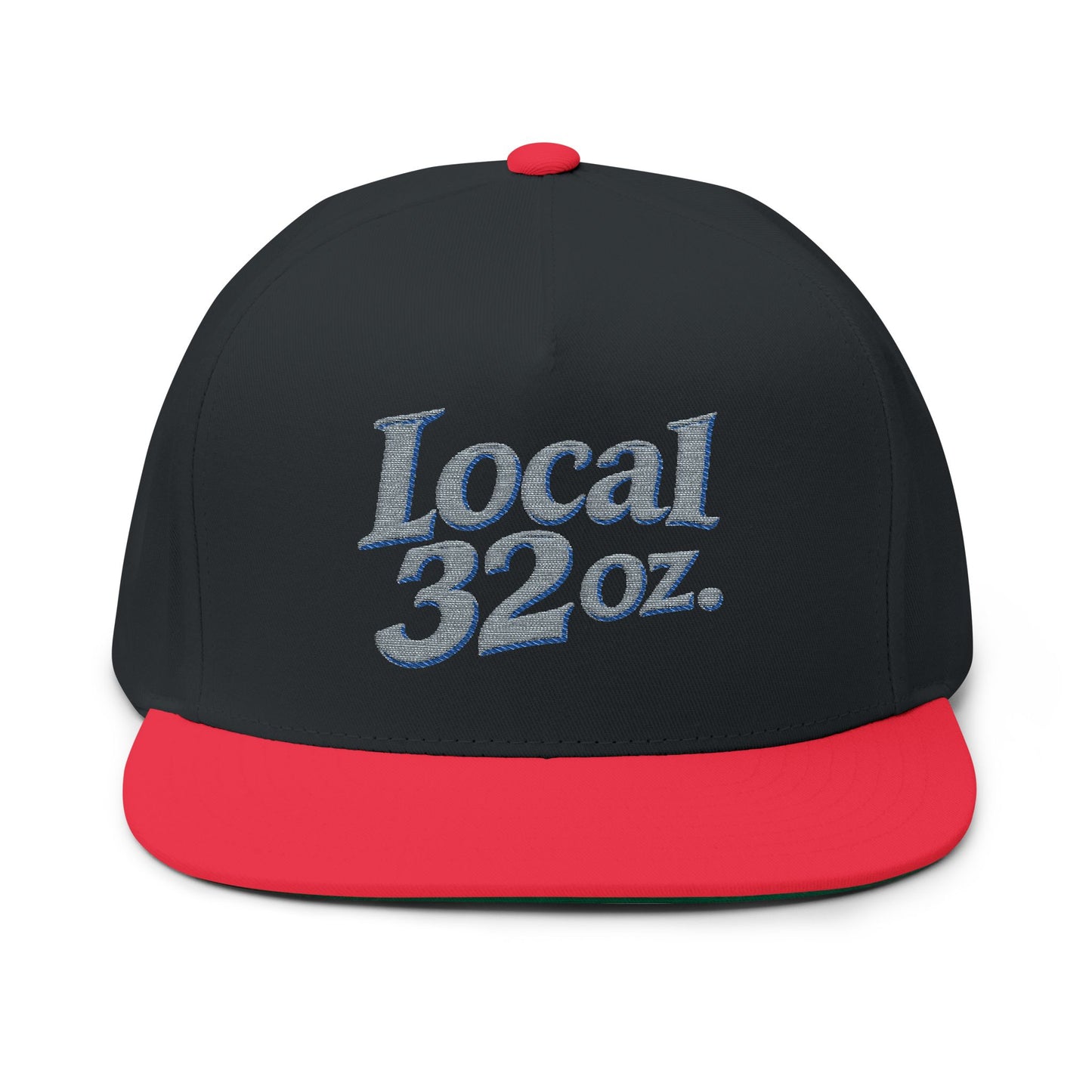 Local 32oz Embroidered Flat Bill Cap