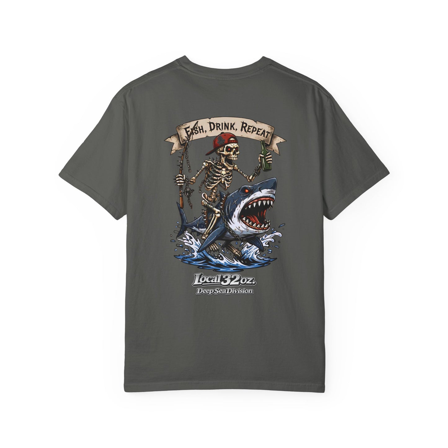 Local 32 oz. Fish, Drink, Repeat. Heavy cotton