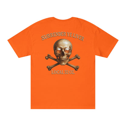 Skull and Bones Local  32 oz. Tee heavy cotton.