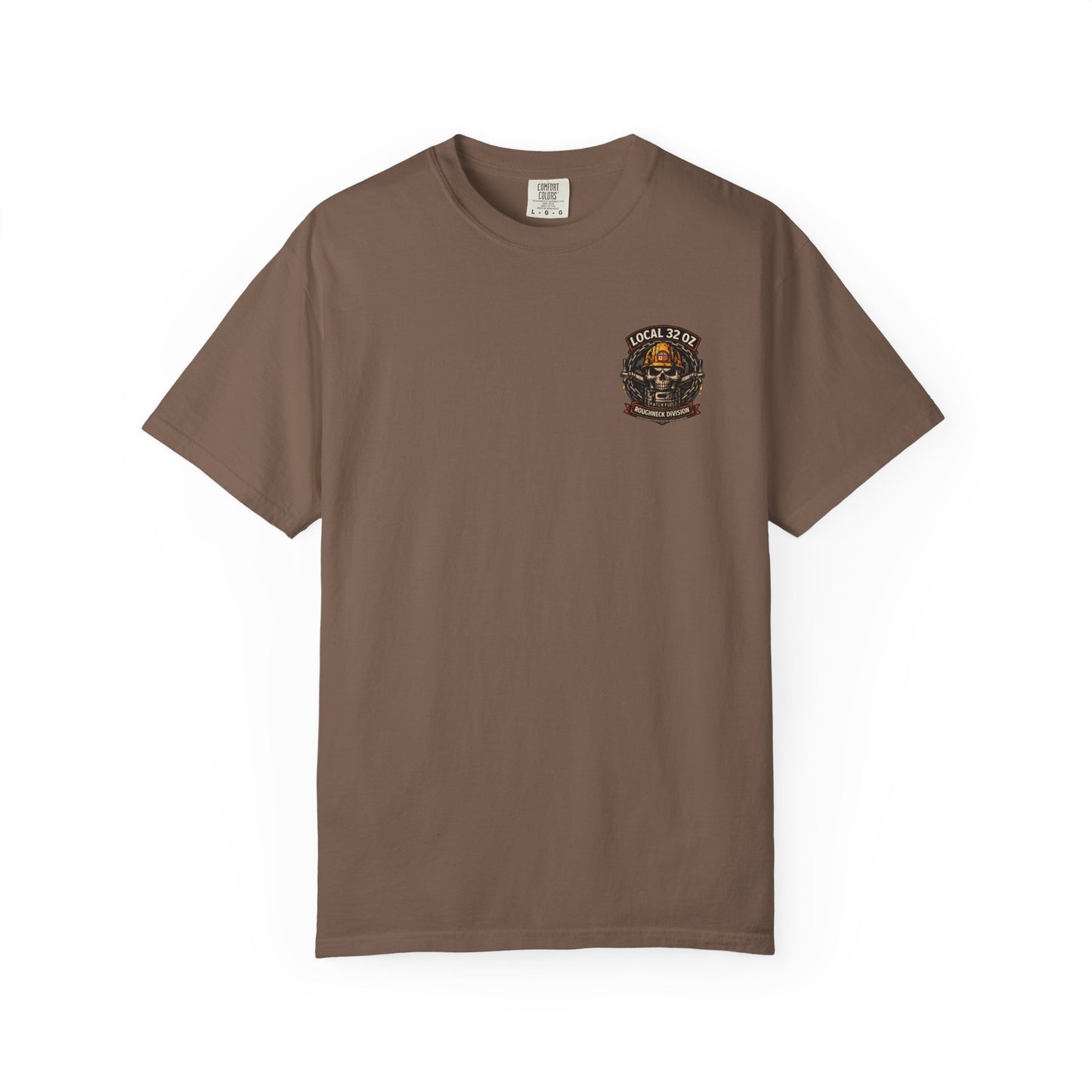 Local 32 oz. Roughneck Division T-Shirt — Skull Hard Hat Construction Tee