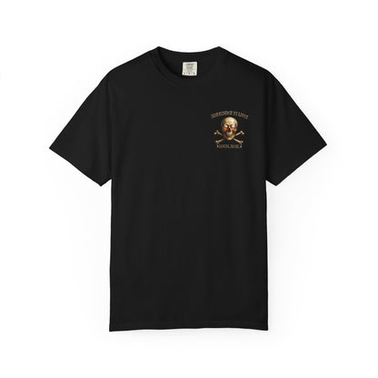 Local 32 oz. Skull & Crossbones T-Shirt — "Surrender Ye Liver" Heavy cotton