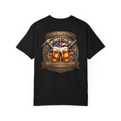 Welding Division T-Shirt — "Local 32 0z" American Flag Logo