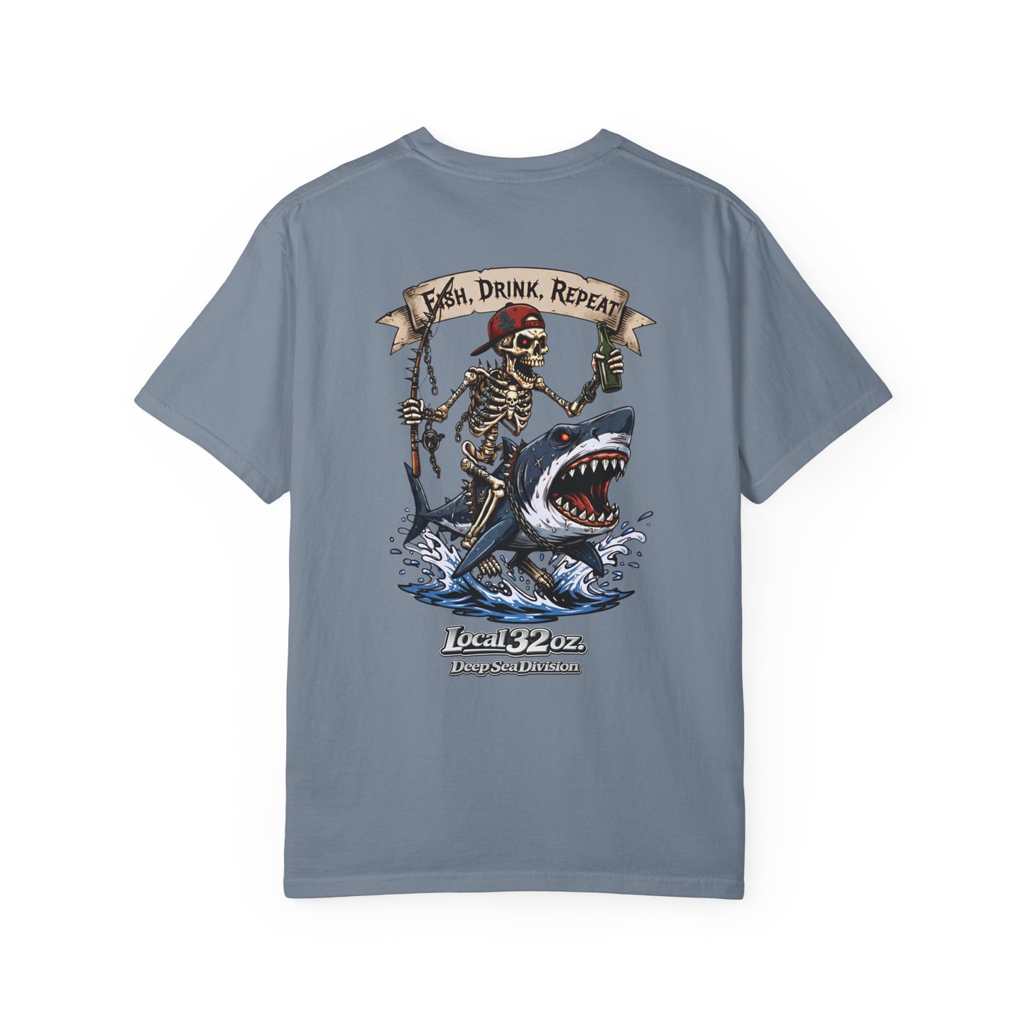 Local 32 oz. Fish, Drink, Repeat. Heavy cotton