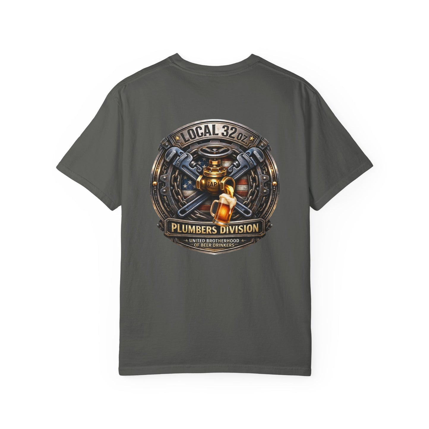 Plumbers Division T‑Shirt — "Local 32 oz." Vintage Plumbing Emblem