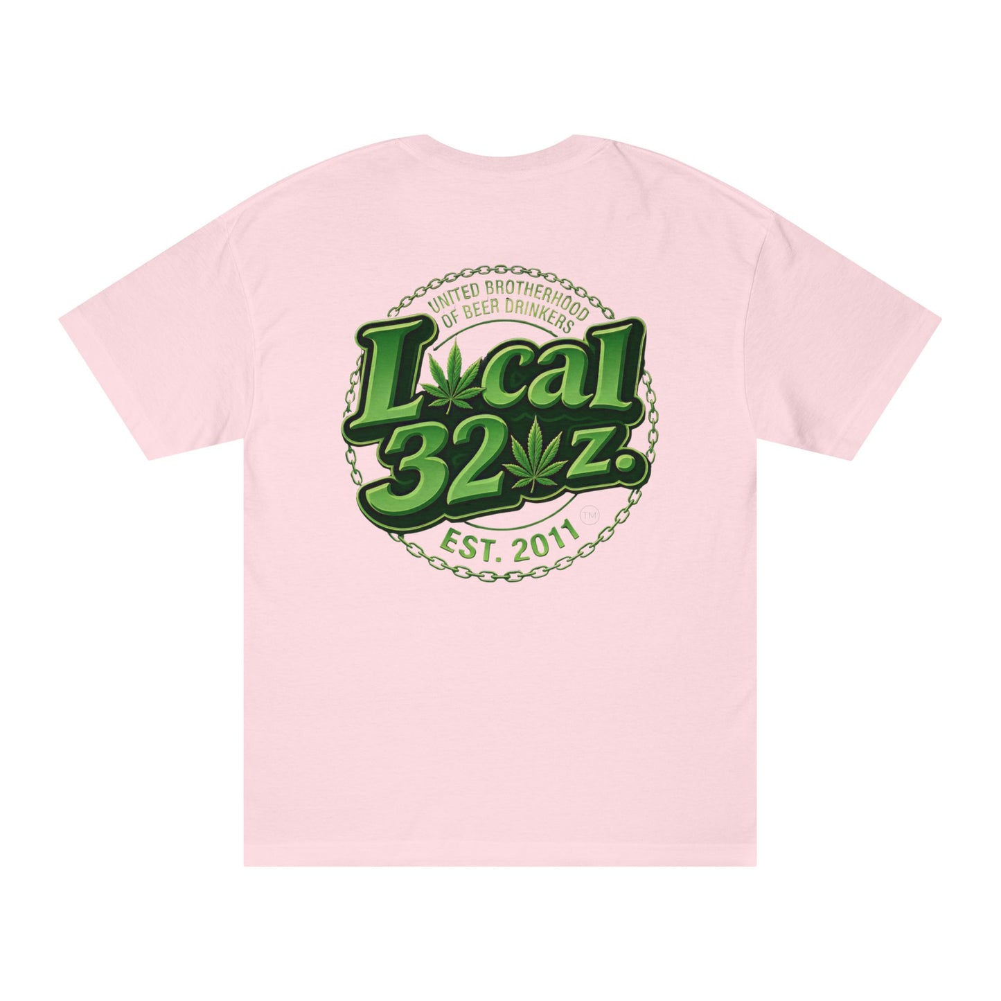 Local 32 oz. Green Cannabis Logo Graphic T-Shirt