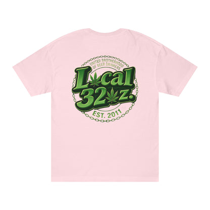 Local 32 oz. Green Cannabis Logo Graphic T-Shirt