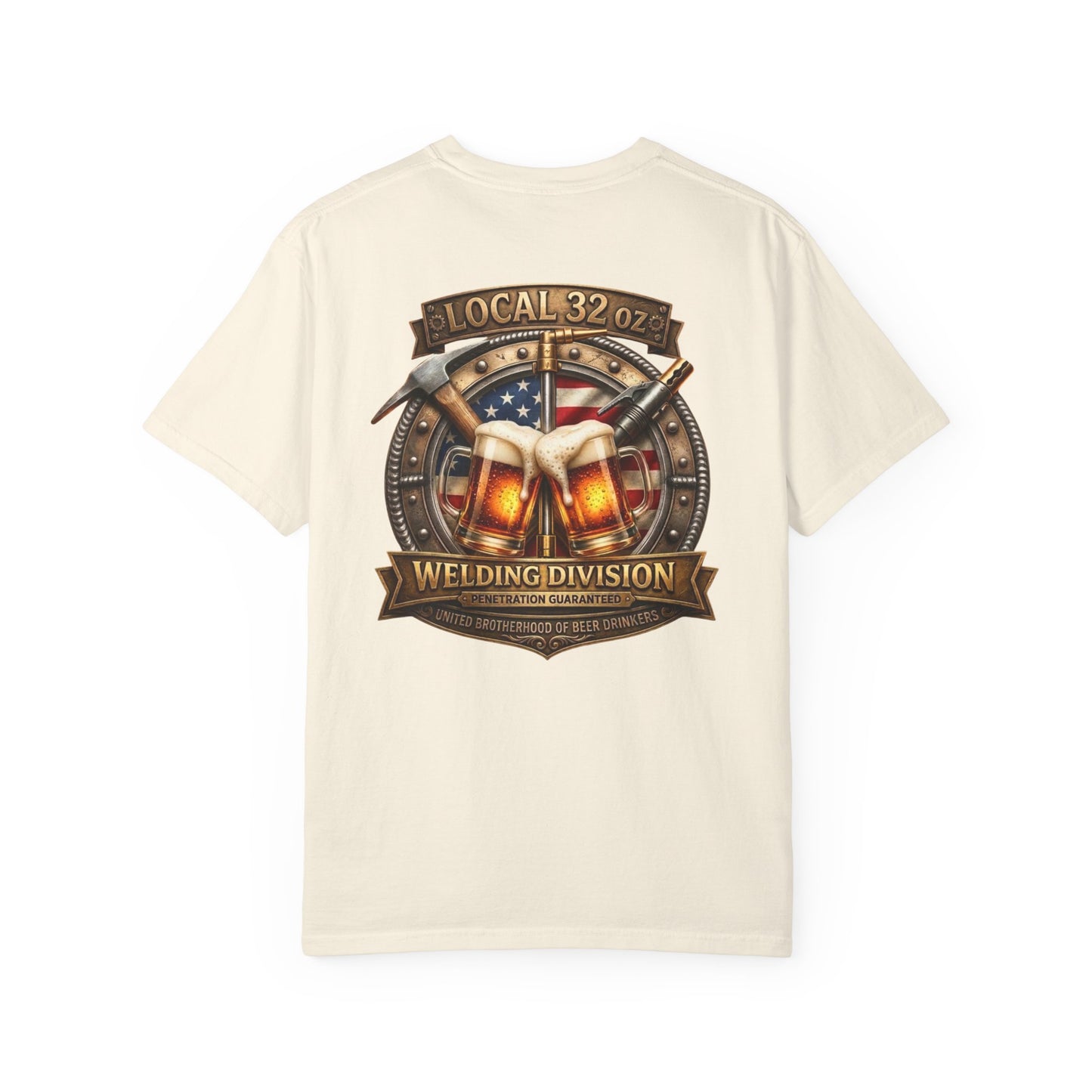 Welding Division T-Shirt — "Local 32 0z" American Flag Logo