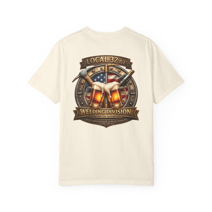 Welding Division T-Shirt — "Local 32 0z" American Flag Logo
