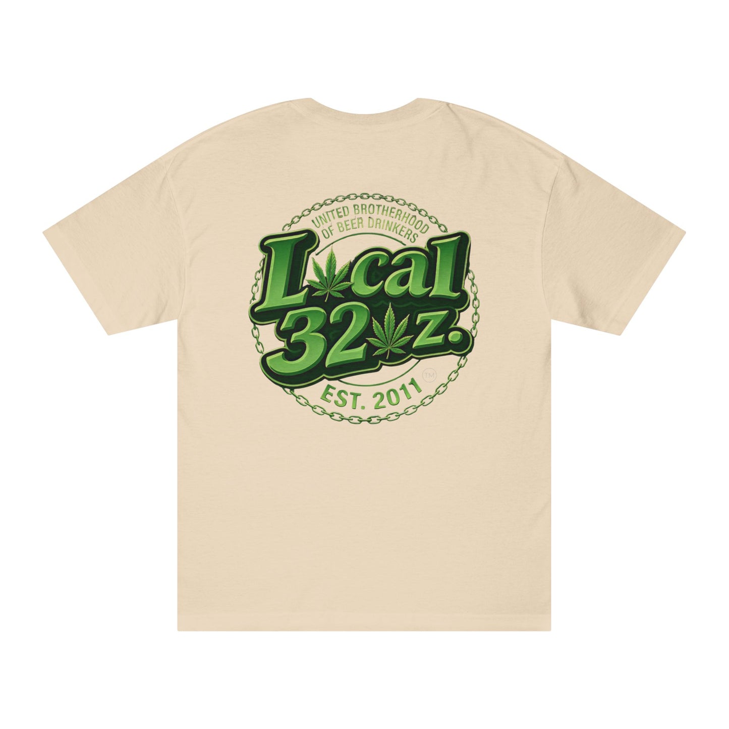 Local 32 oz. Green Cannabis Logo Graphic T-Shirt