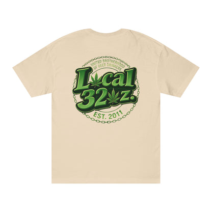 Local 32 oz. Green Cannabis Logo Graphic T-Shirt