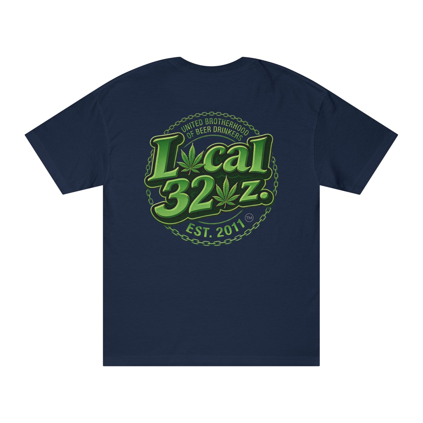 Local 32 oz. Green Cannabis Logo Graphic T-Shirt