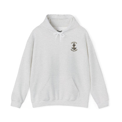 Navy Anchor Hoodie — "Local 32 oz. Deep Sea Division" Graphic Pullover