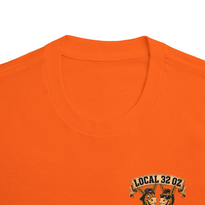 Jackass Division Local 32 oz. Tee — Funny Donkey Beer Crew T‑Shirt