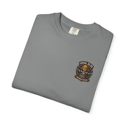 Local 32 oz. Roughneck Division T-Shirt — Skull Hard Hat Construction Tee