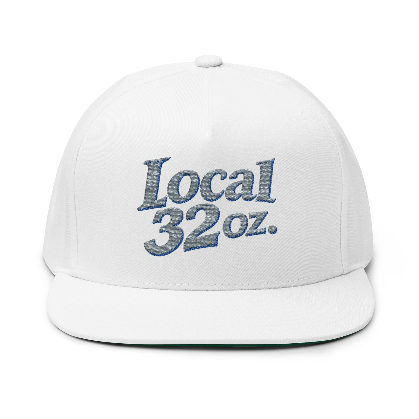 Local 32oz Embroidered Flat Bill Cap
