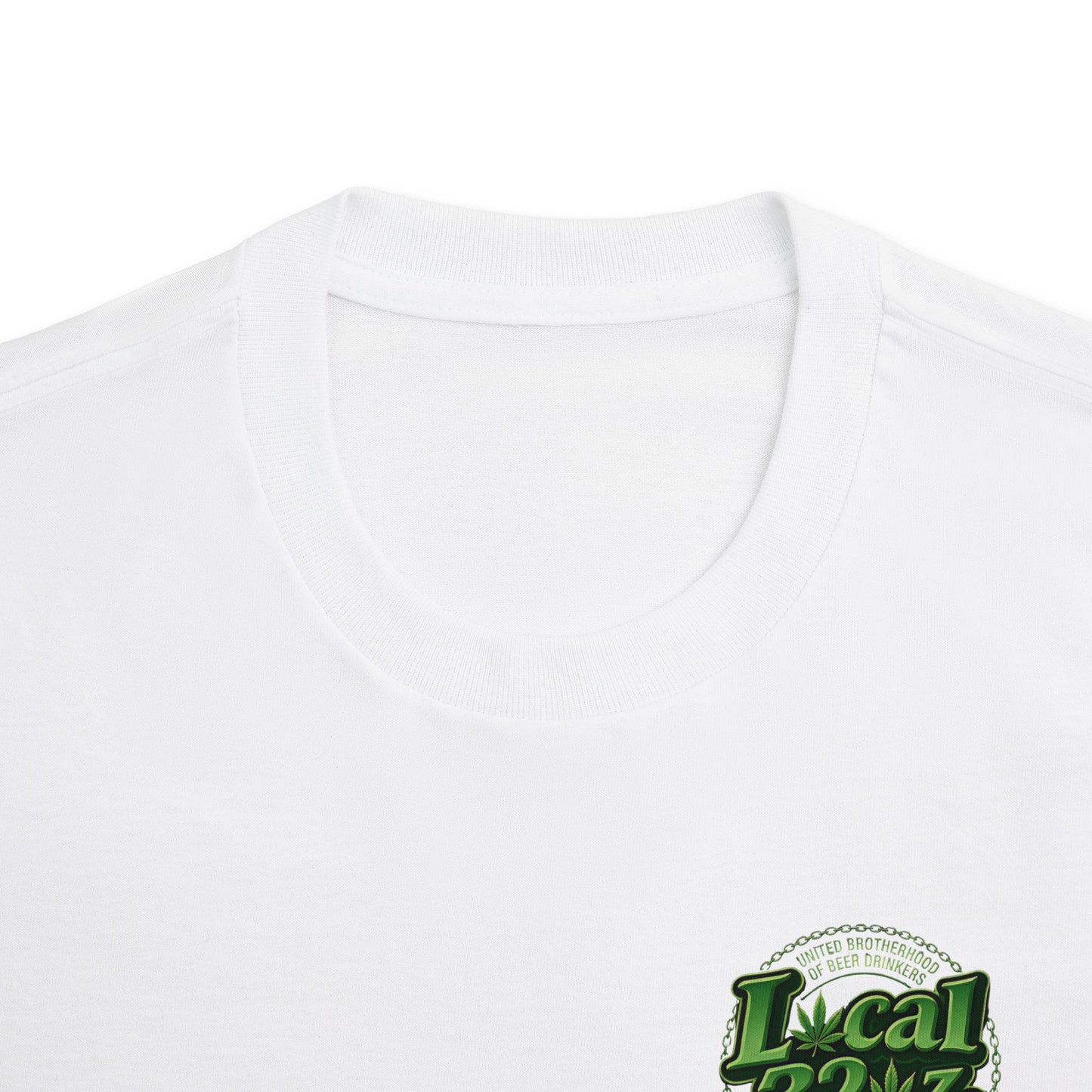 Local 32 oz. Green Cannabis Logo Graphic T-Shirt