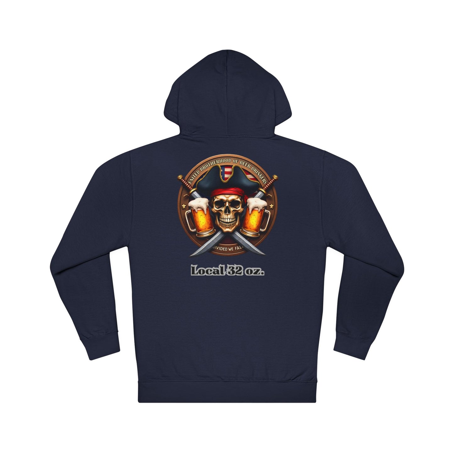 Beer Drinkers Local 32 oz. Pirate Hoodie.