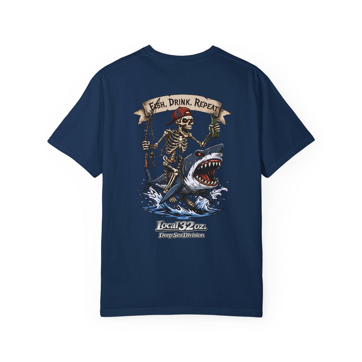 Local 32 oz. Fish, Drink, Repeat. Heavy cotton