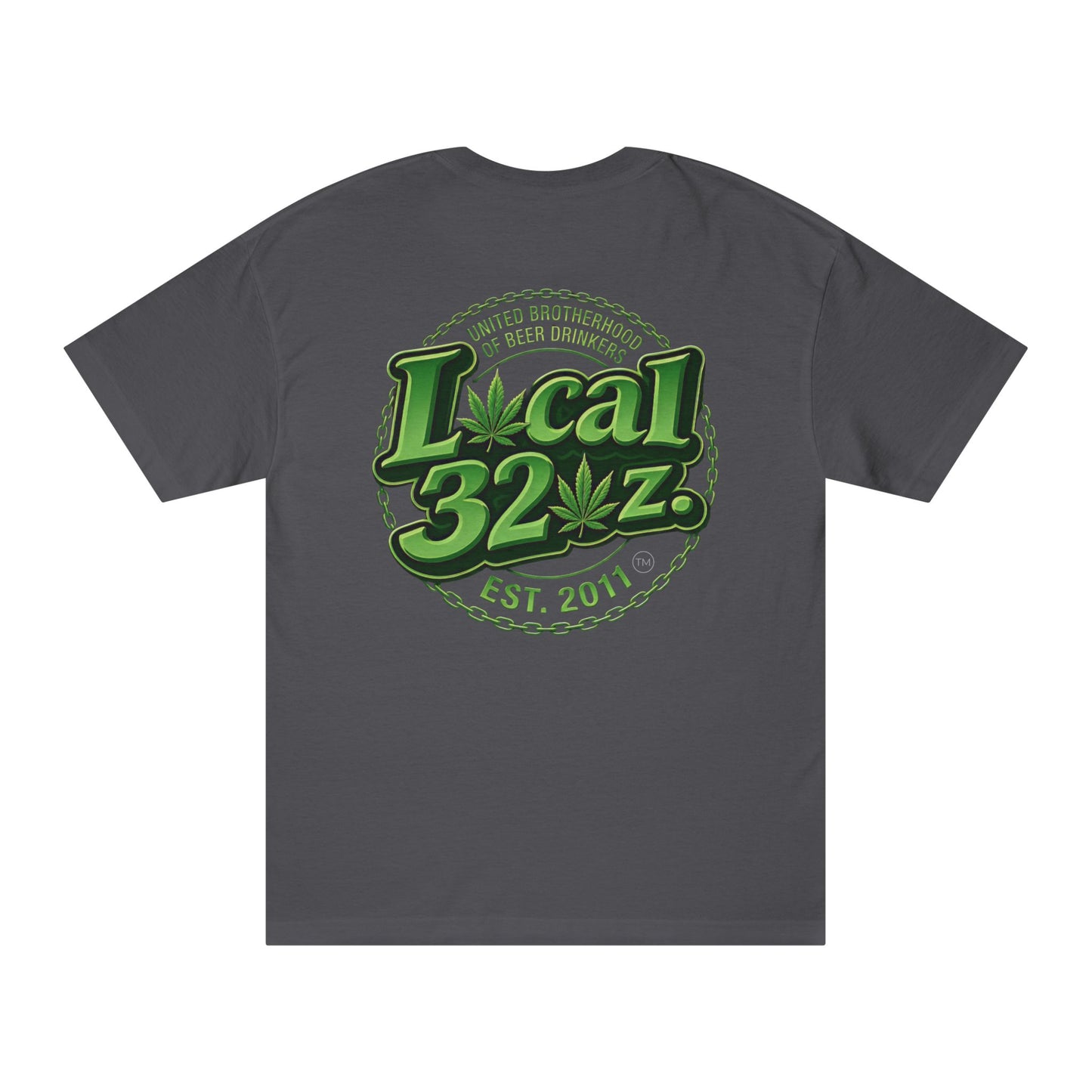 Local 32 oz. Green Cannabis Logo Graphic T-Shirt
