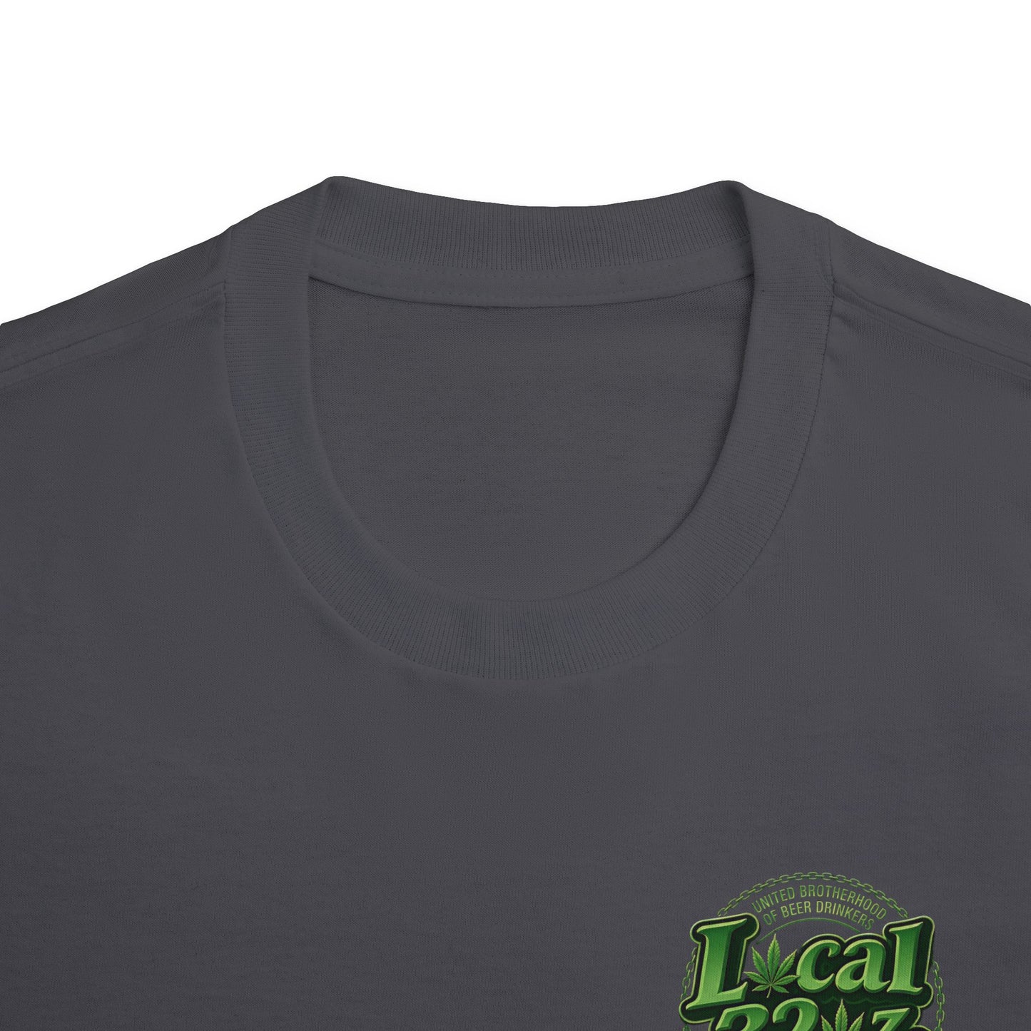 Growers Division T-Shirt – "Local 32 Oz" Cannabis & Craft Beer Graphic Tee