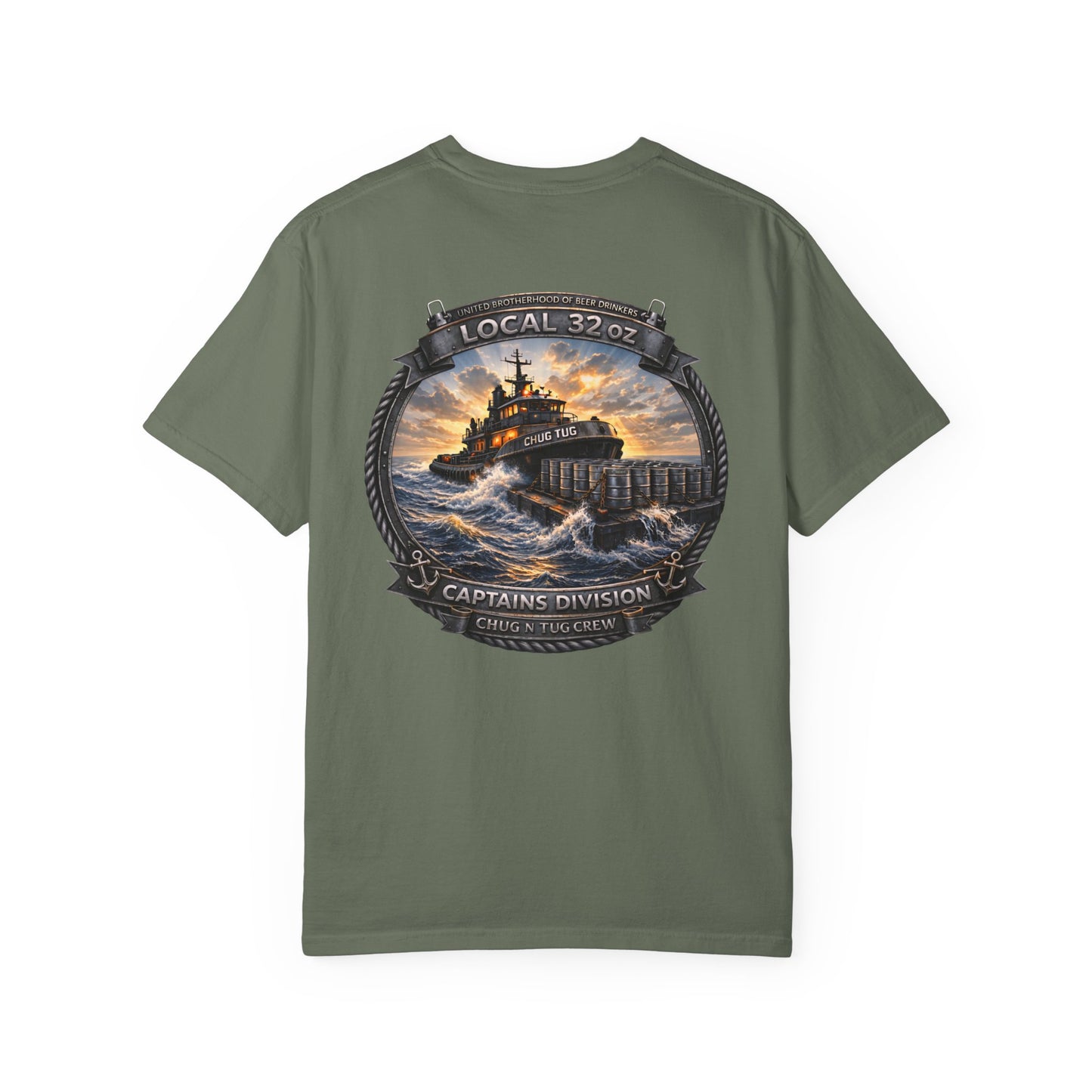 Local 32oz Captains Division Graphic Tee. Heavy Cotton