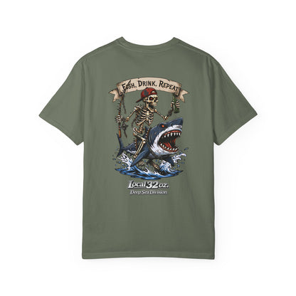 Local 32 oz. Fish, Drink, Repeat. Heavy cotton