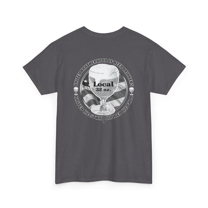 Beer Drinkers Union Unisex Tee - Local 32 oz Black and White Versio.