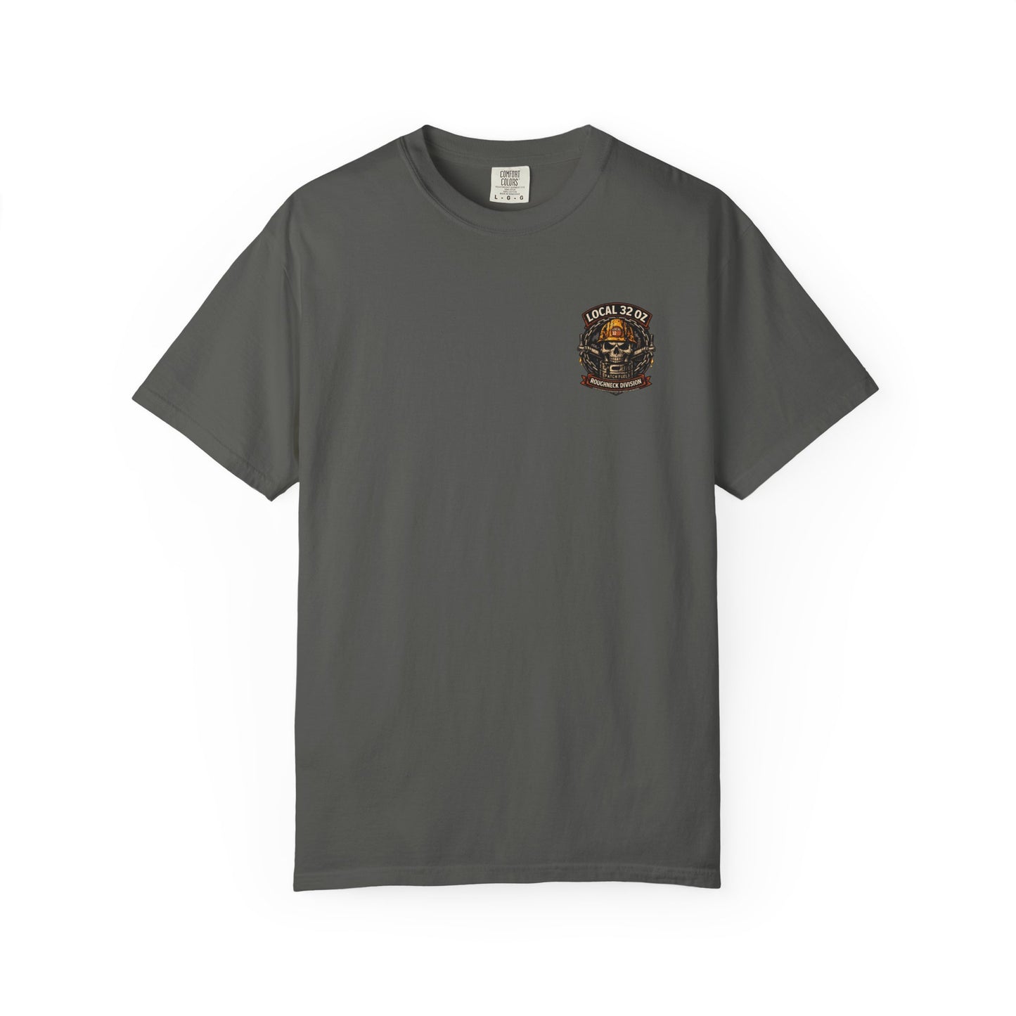 Local 32 oz. Roughneck Division T-Shirt — Skull Hard Hat Construction Tee