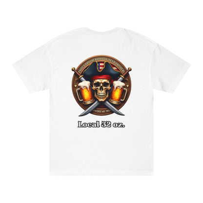 Pirate Tee Shirt - Unisex Heavy cotton 6oz. Tee for Beer Drinkers.