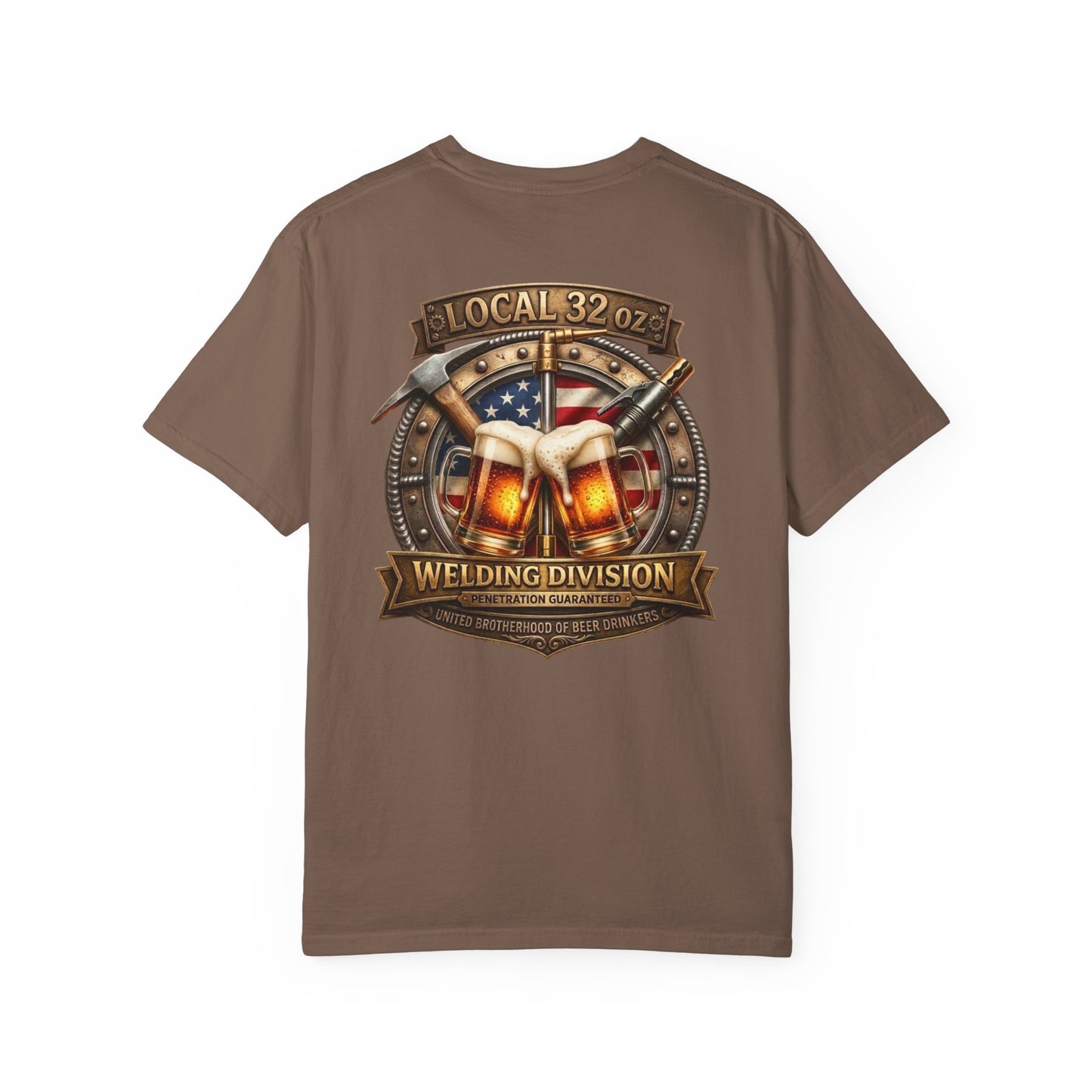 Welding Division T-Shirt — "Local 32 0z" American Flag Logo