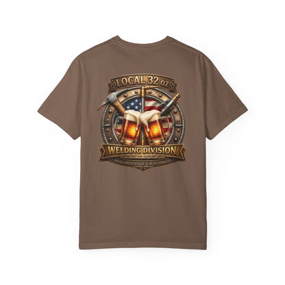 Welding Division T-Shirt — "Local 32 0z" American Flag Logo