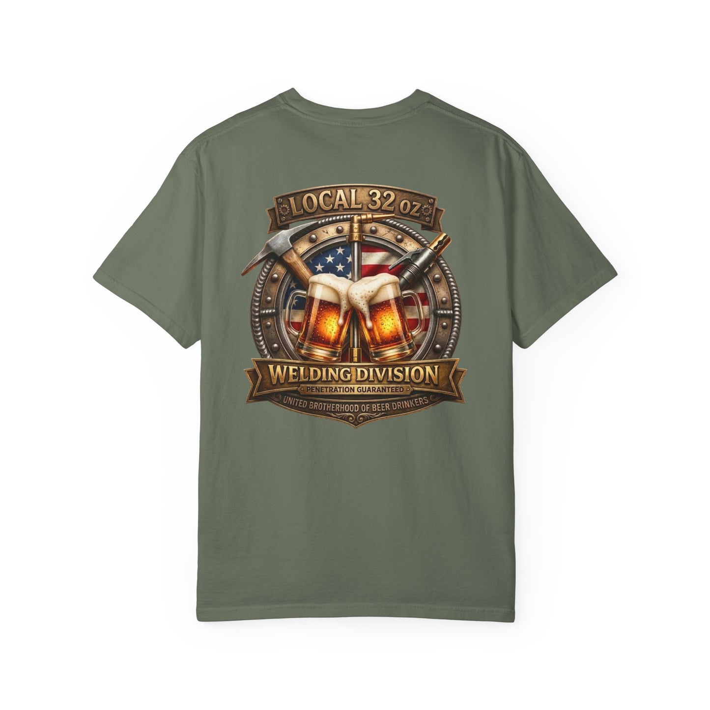 Welding Division T-Shirt — "Local 32 0z" American Flag Logo