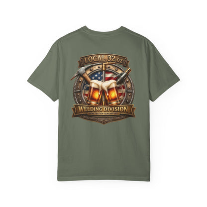Welding Division T-Shirt — "Local 32 0z" American Flag Logo