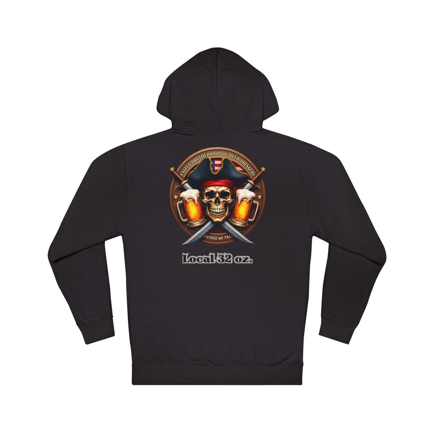 Beer Drinkers Local 32 oz. Pirate Hoodie.