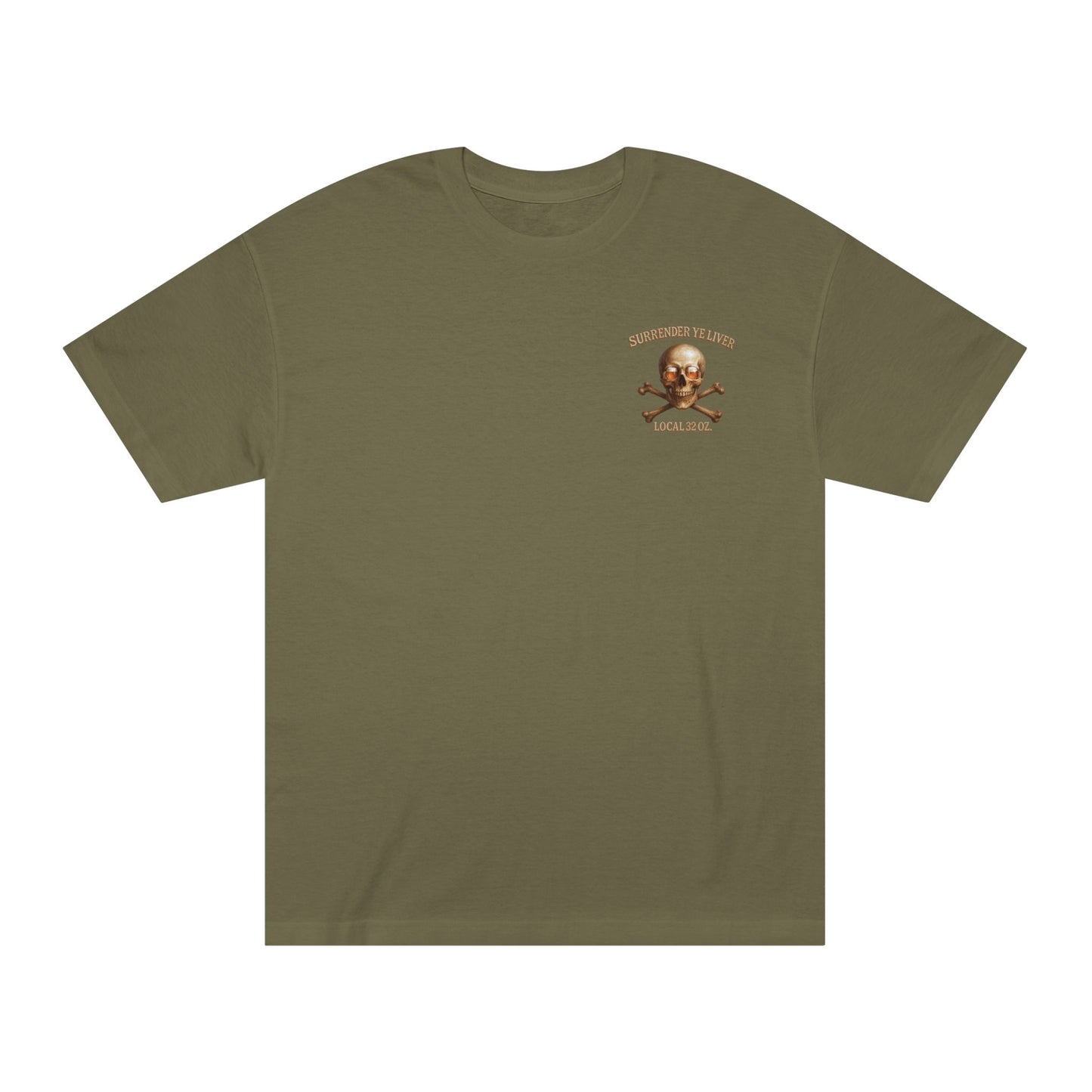 Skull and Bones Local  32 oz. Tee heavy cotton.