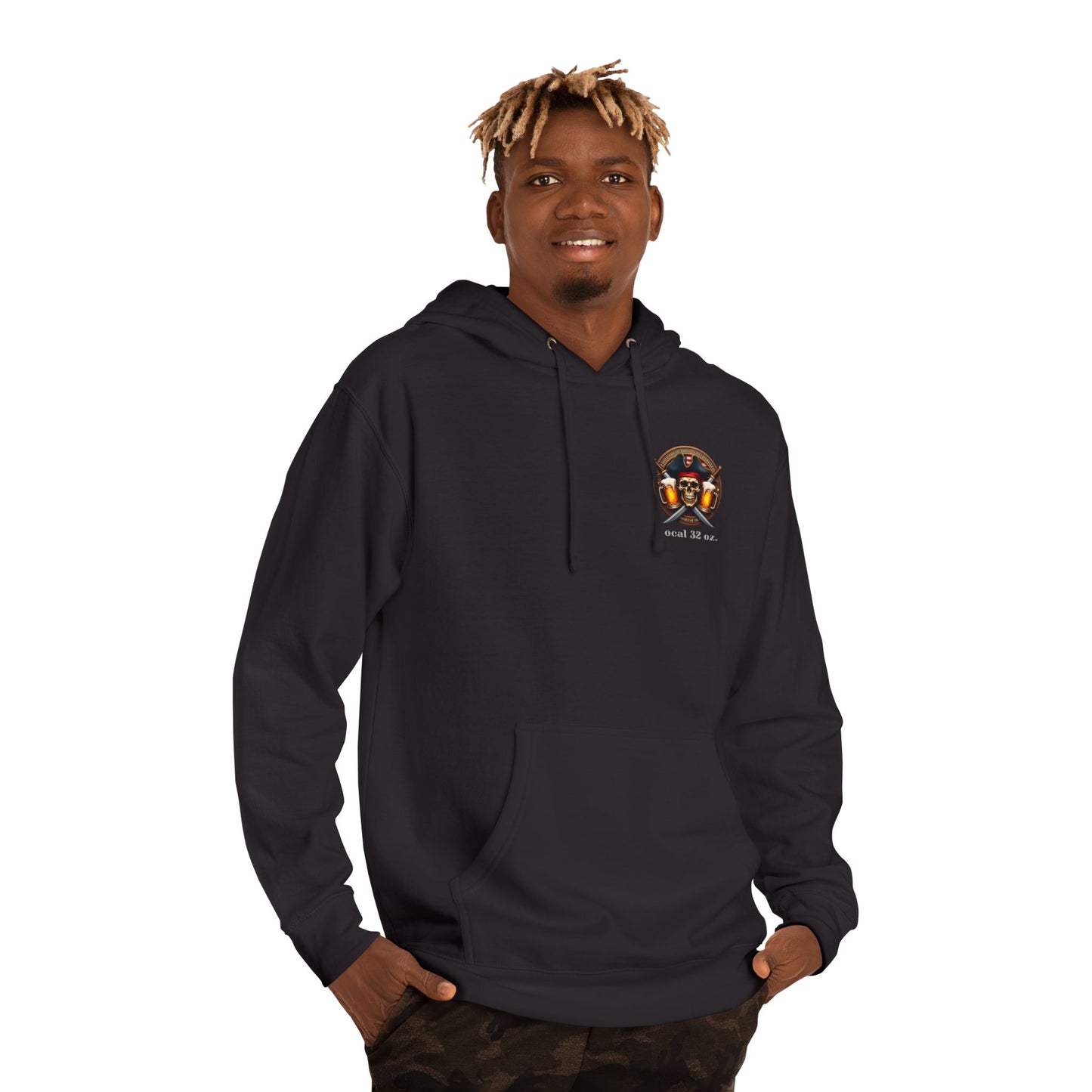 Beer Drinkers Local 32 oz. Pirate Hoodie.