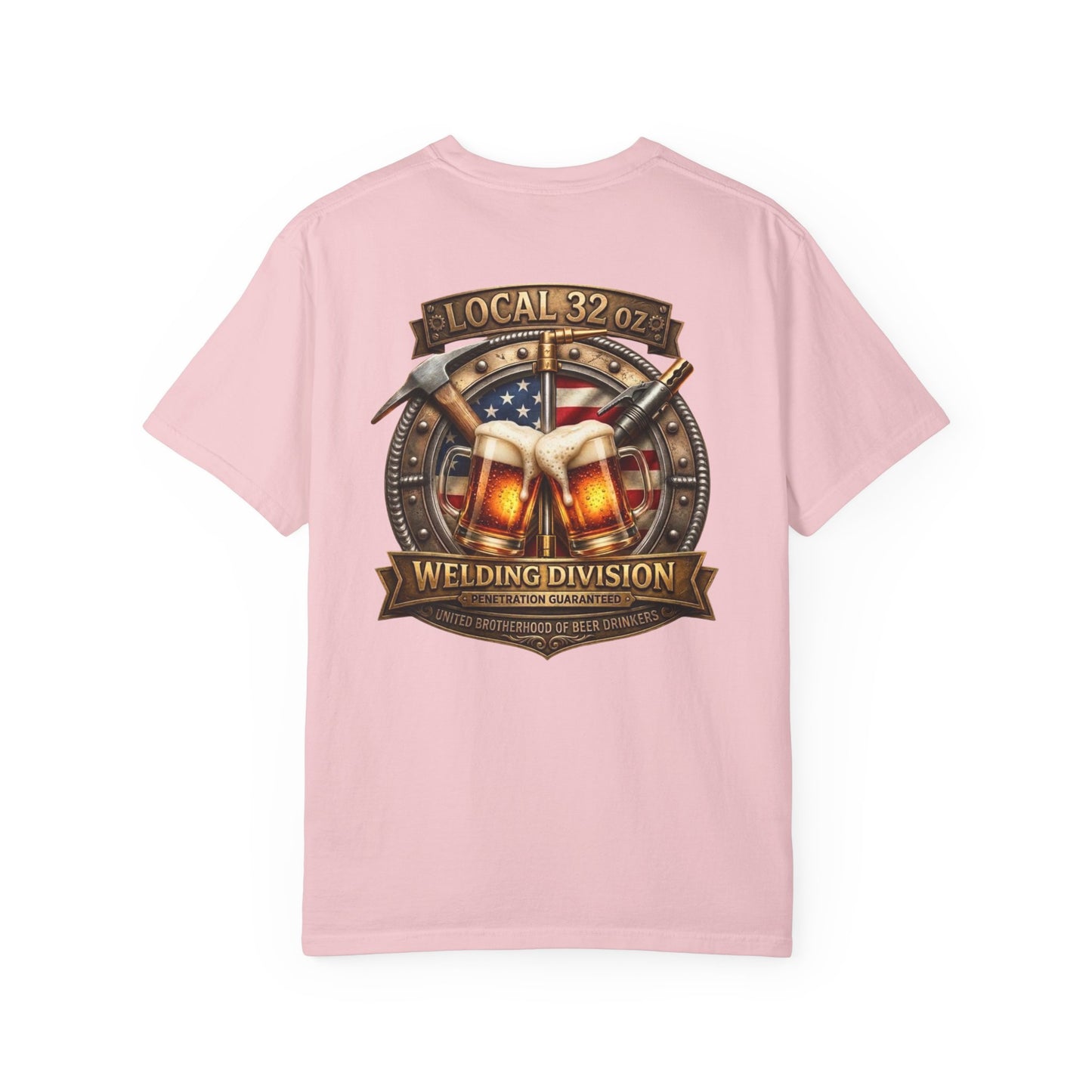 Welding Division T-Shirt — "Local 32 0z" American Flag Logo