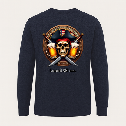 Pirate Theme Long Sleeve Tee - Unisex Cotton
