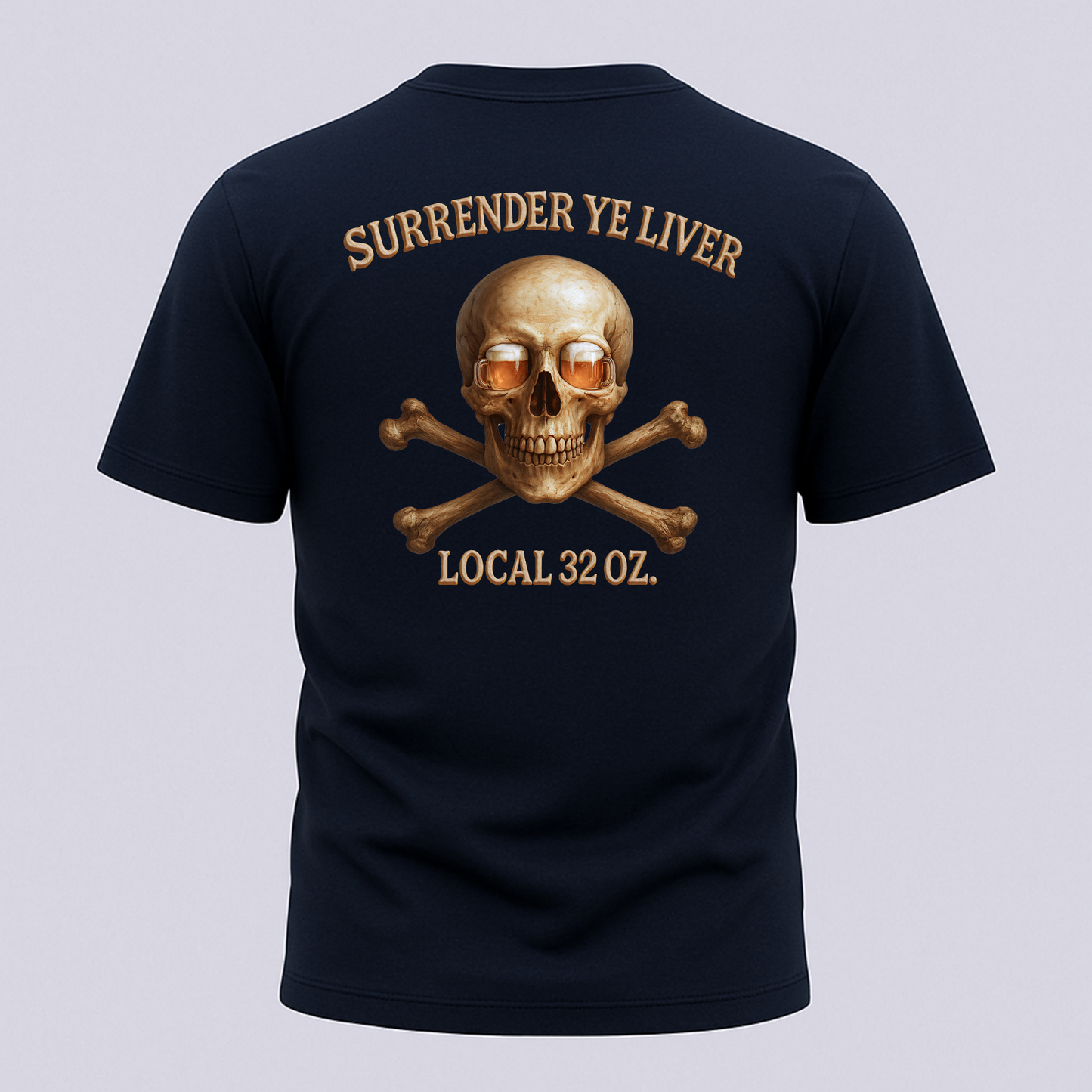 Skull and Bones Local  32 oz. Tee heavy cotton.