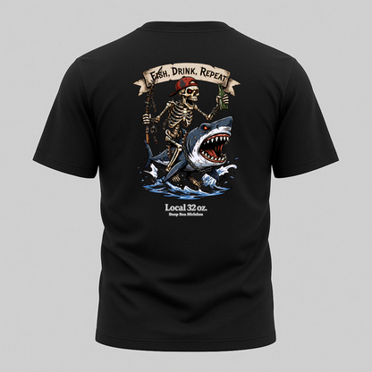 Local 32 oz. Fish, Drink, Repeat. Heavy cotton