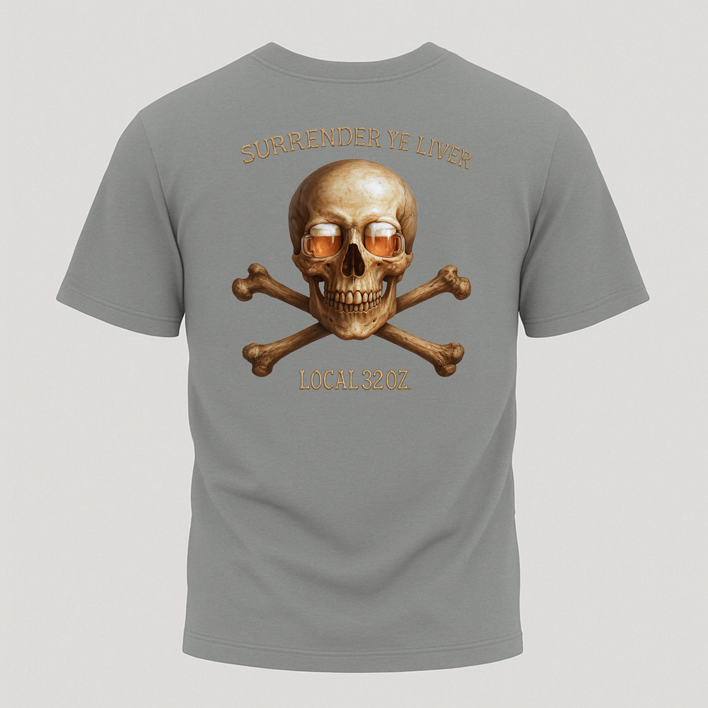 Local 32 oz. Skull and Bones Heavy Cotton