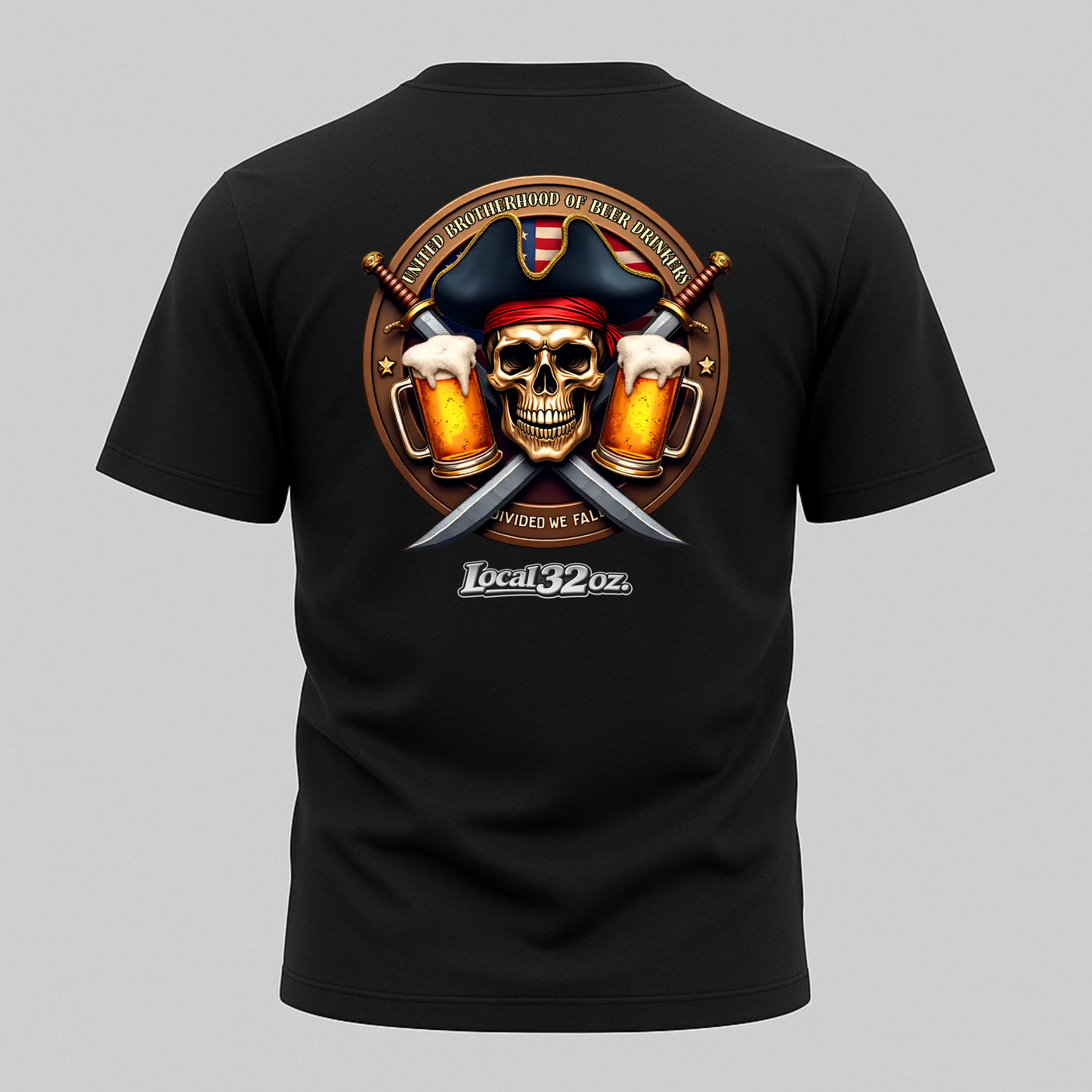 Local 32 oz. Pirate Tee. Heavy cotton American Apparel.